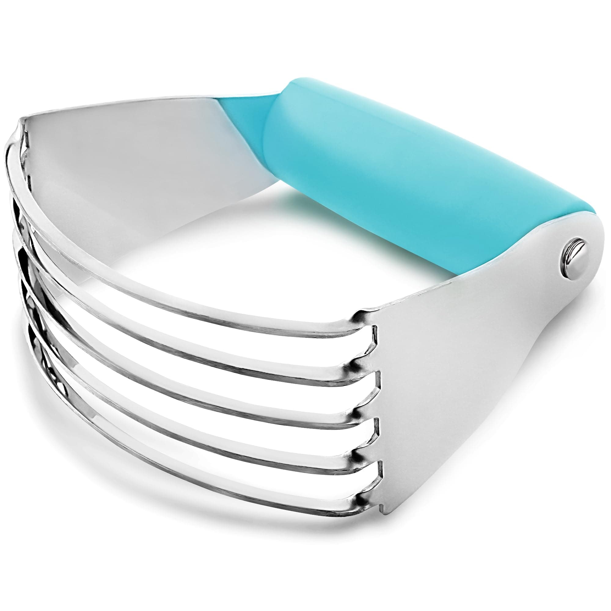 Zulay Kitchen Dough Blender - Stainless Steel Pastry Cutter, Heavy Duty Dough Cutter With Blades, Pastry Blender And Butter Cutter - Pastry Cutter For Baking (Blue)