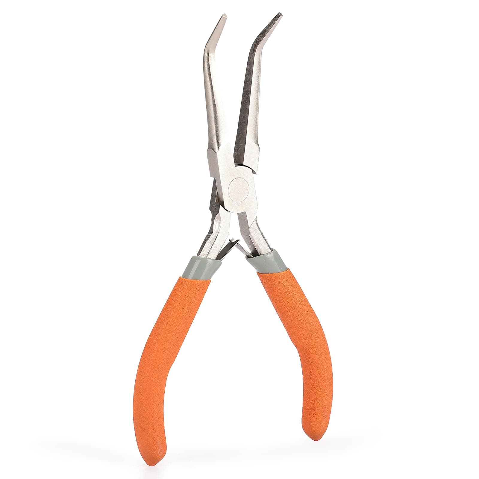 Fish Bone Pliers/Tweezers 6 Inches Bent nose pliers Curved Stainless Steel With Non-Slip Grip