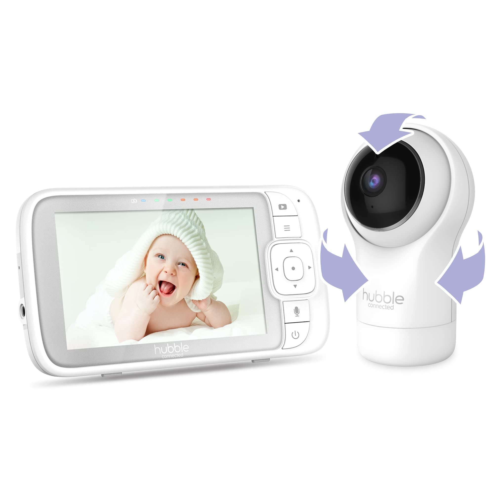 Nursery View Pro 5" Inch Video Baby Monitor with Remote Pan, Tilt & Zoom, Room Temperature Sensor, Two Way Talk, Soothing Nature Sounds, High Sensitivity Microphone, Infrared Night Vision