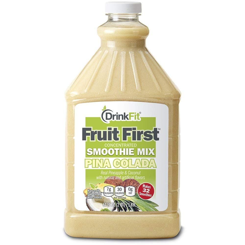 Fruit Smoothie | Real Fruit Puree, Low Sugar, Gluten:Free & Non:GMO, Pina Colada Smoothie Mix : Makes 32 Smoothies, 64 Fl Oz (Pina Colada)
