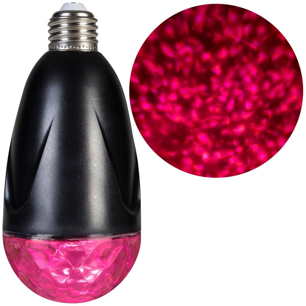 Lightshow Projection Kaleidoscope LED Light Bulb, Pink