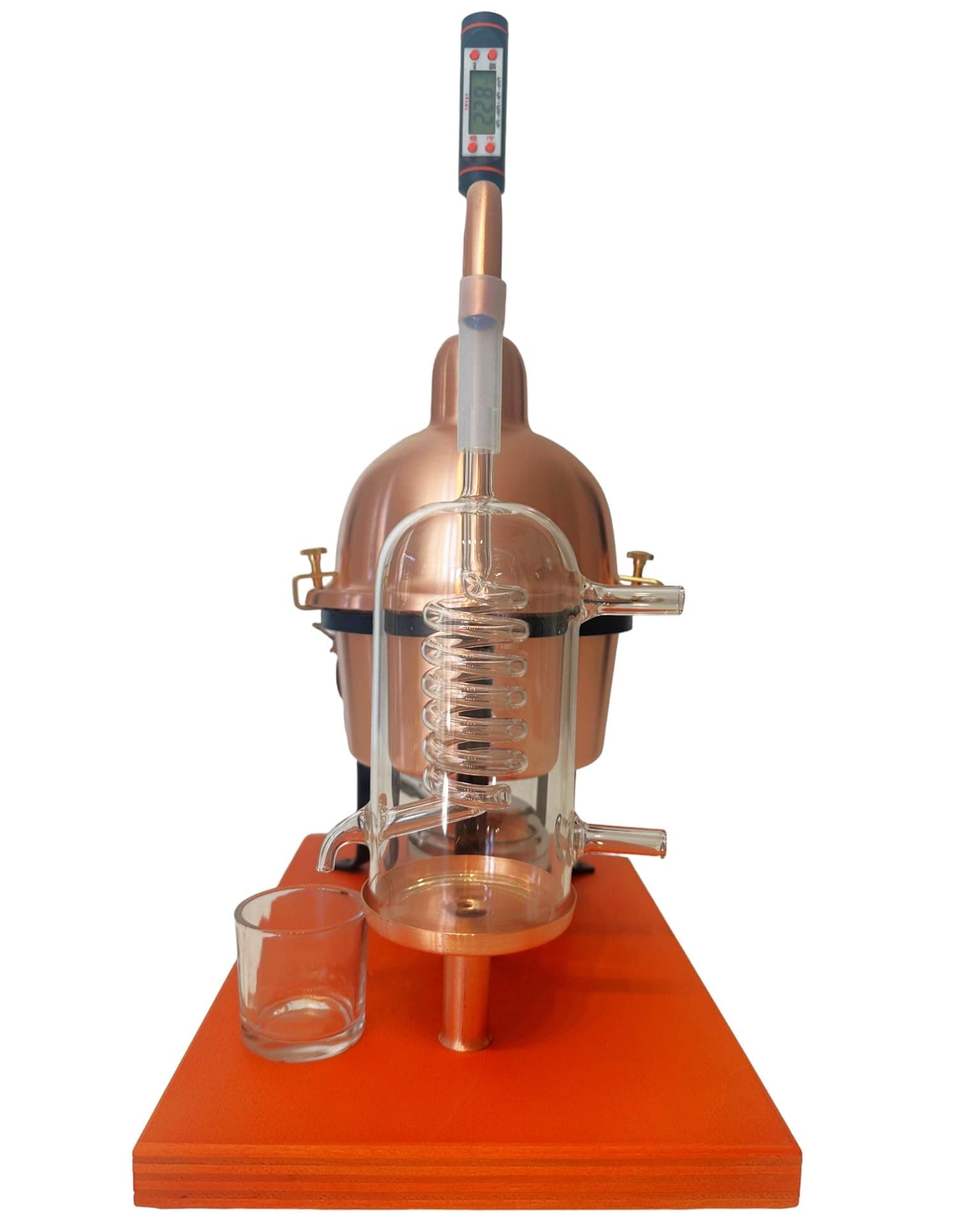 Alembic Copper Essential Oil Distiller with Glass Condensing Coil
