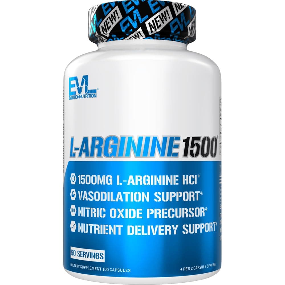 Nutrition Nitric Oxide Booster L-Arginine Supplement - High Potency Nitric Oxide Supplement with 1500mg of L Arginine HCL for Enhanced Pumps Energy Muscle Growth and Vascularity NO Booster