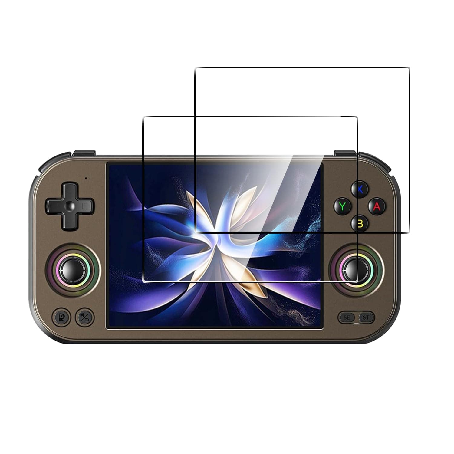 2 Pack Compatible with Anbernic RG477M Screen Protector,Full Coverage 9H Tempered Glass Film,HD Clear Scratch Resistant,Bubble-Free for Anbernic RG477M Retro Game Screen Protector