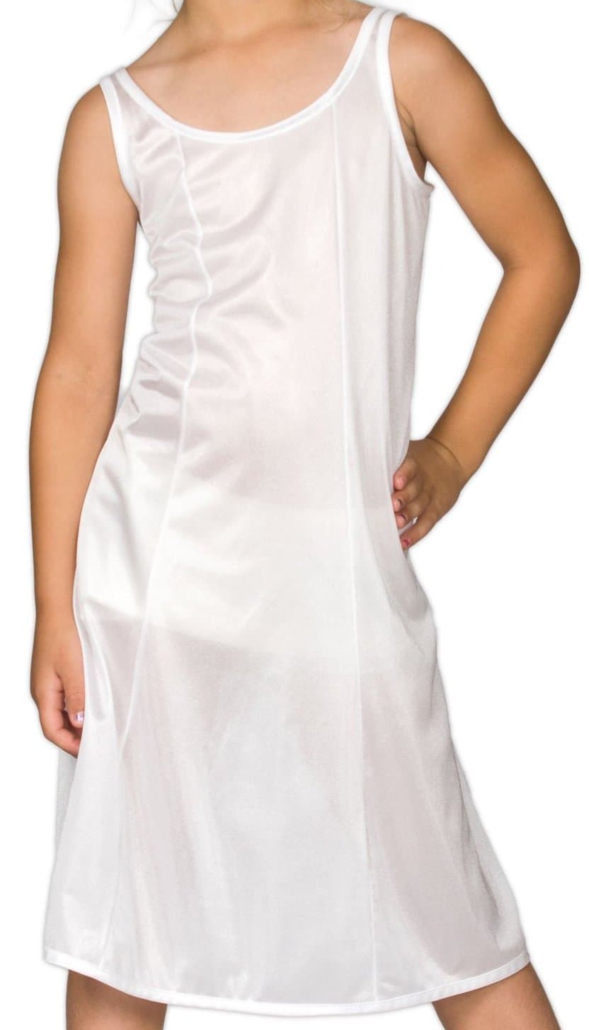 Girl's Full Tea Length Tricot Slip