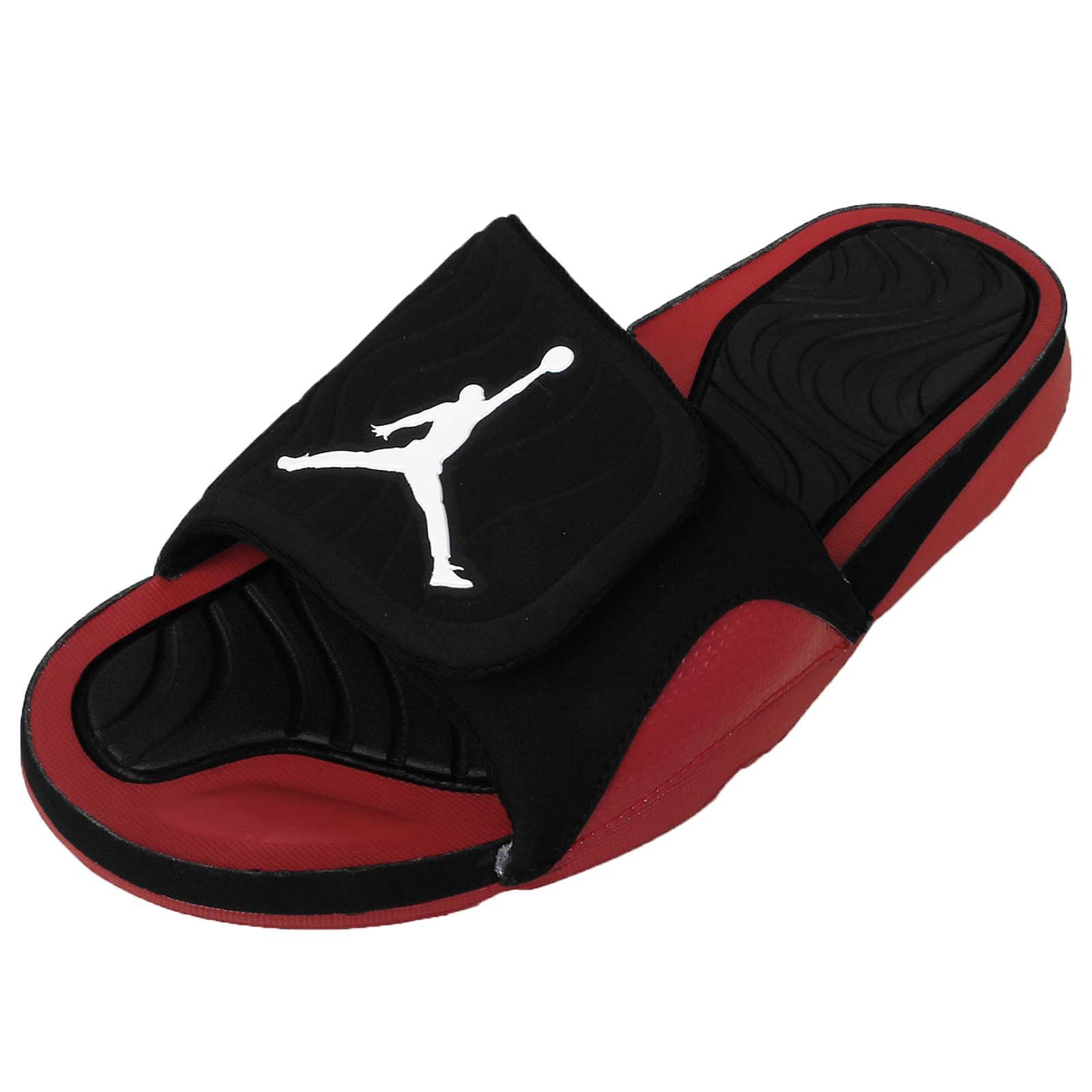 Jordan Nike Men's Hydro 4 Black/White/Gym Red Sandal