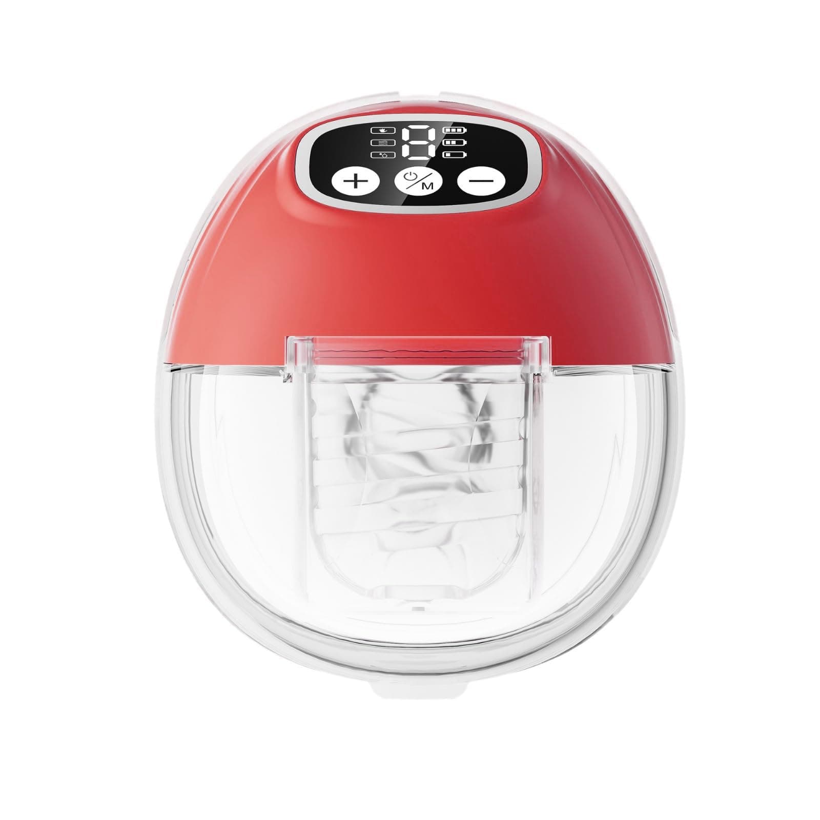 Breast Pump Wearable, 450mmHg Strong Suction, Low Noise, 3 Modes & 9 Suction Levels with 19 & 21 MM Flange, Smart Display, 1500 Mah battery, Automatic Electric Milk Feeding Pumping Machine for Mothers, pink