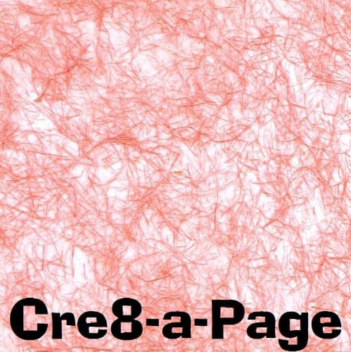 Cre8-a-Page F-11 Handmade Pink Transparent Fiber Paper 12x12 Scrapbooking, 10 Sheets