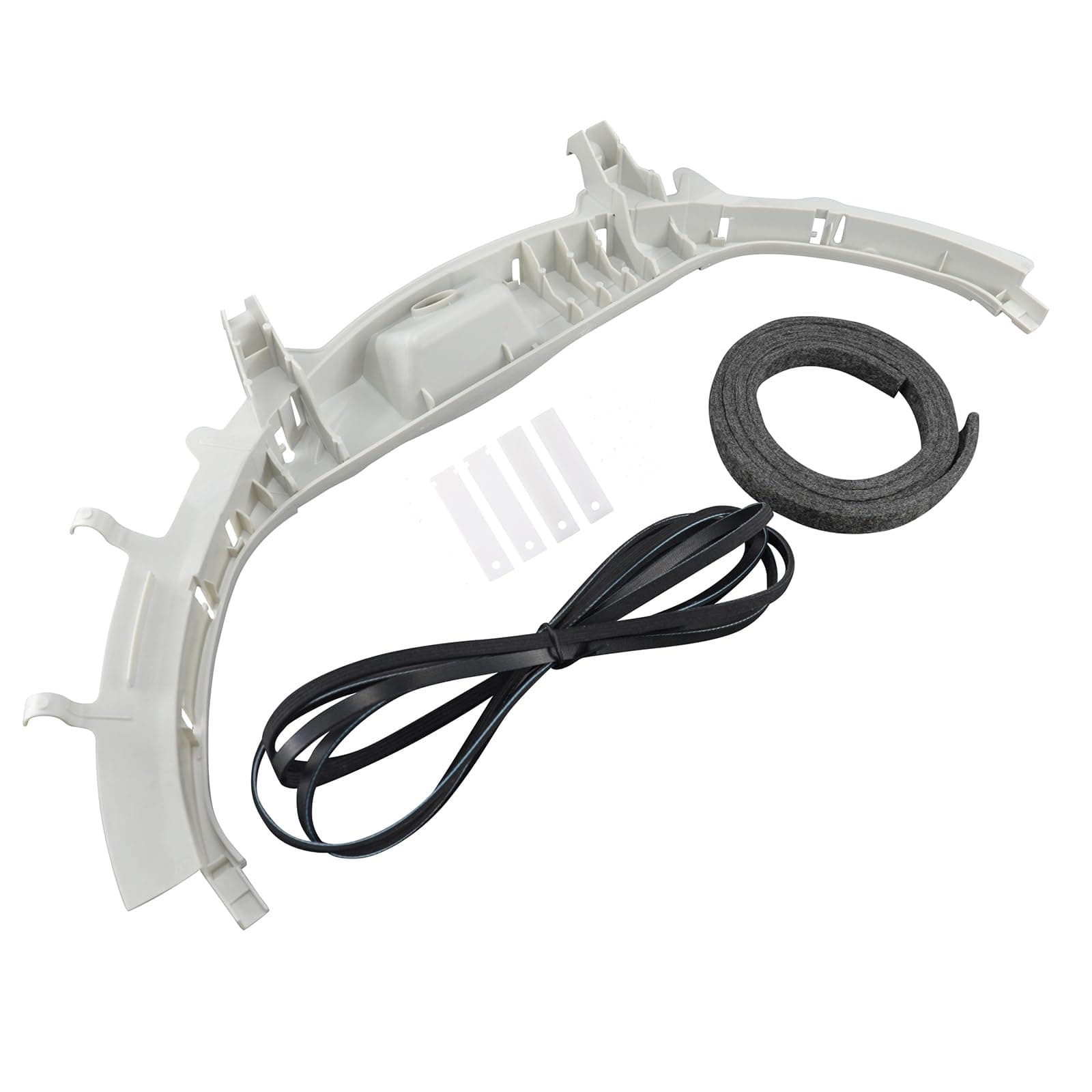 WE49X20697 Dryer Bearing Kit Compatible with GE Dryer Contains Top Bearing WE3M26 Drum Felt WE9M30 (WE09X20441) Drive Belt WE12M29 Bearing Slides WE1M1067 (WE1M481) Glide Slides WE1M504 (WE1M333)