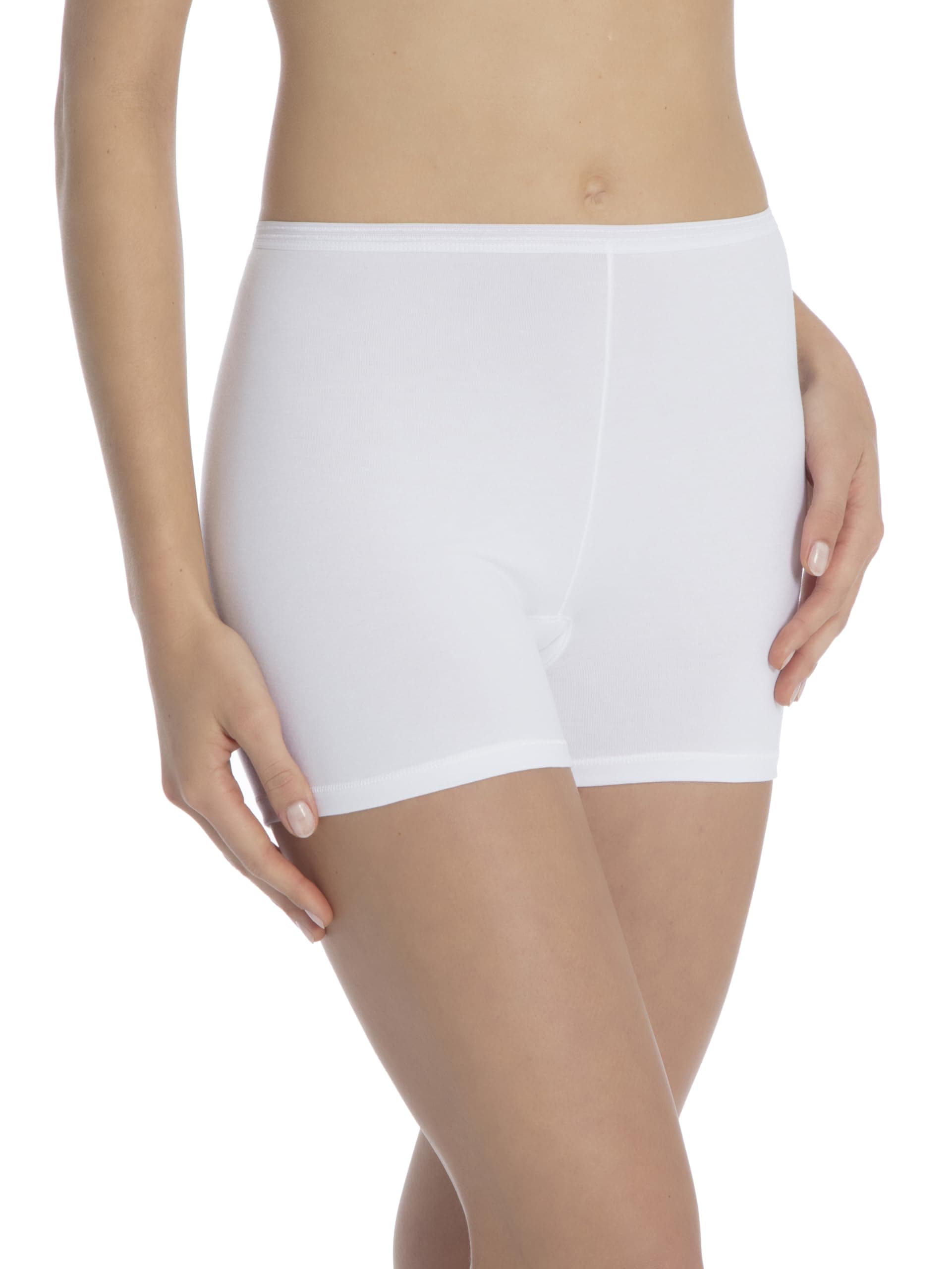 Calida Women's Comfort Stretch Cotton Short Leg Panties, 25024, White, M