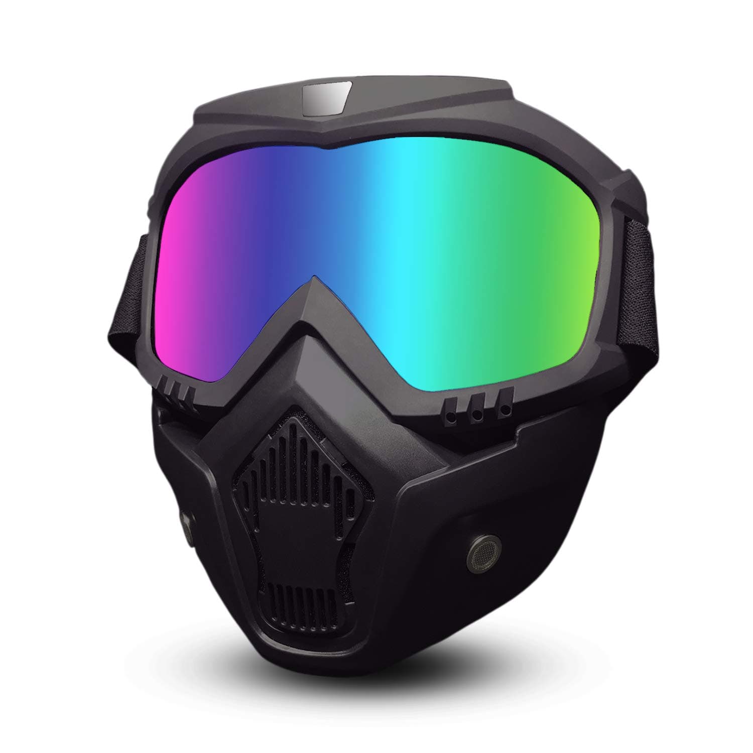 Tactical Mask, Retro Motorcycle Goggles with Removable Face Mask, Safety Goggles Mask UV400 Protection Compatible for Nerf Elite Toy Gun Game Rival