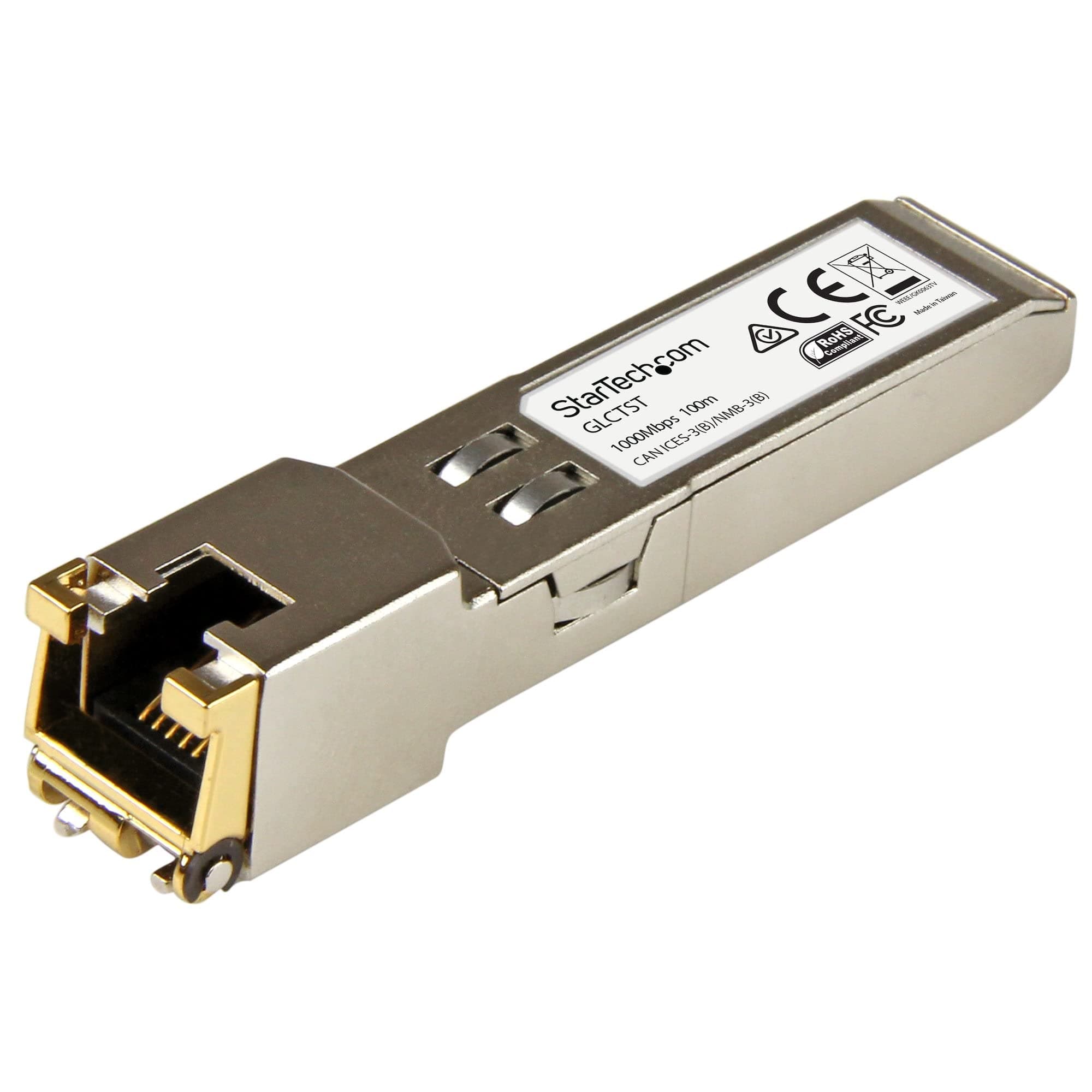 StarTech.com Gigabit RJ45 Copper SFP Transceiver Module - Cisco GLC-T Compatible