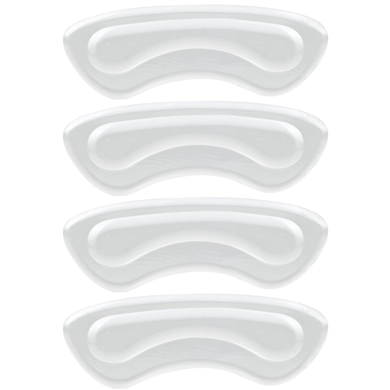 Thick Gel Heel Pads - 4PCS NaCare Shoe Heel Gel Liners Grips to Prevent Back Heel Pain and Improve Loose Shoe Fit, Premium Self-Adhesive, Clear