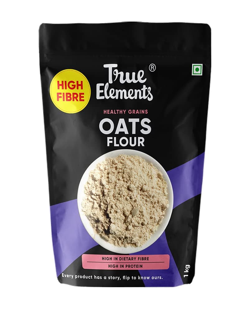 True Elements Oats Flour 1kg - Oats Atta | Helps in Weight Management | 100% Wholegrain Gluten Free | Oats Flour | Dietary Food | Healthy Food | Heart Healthy