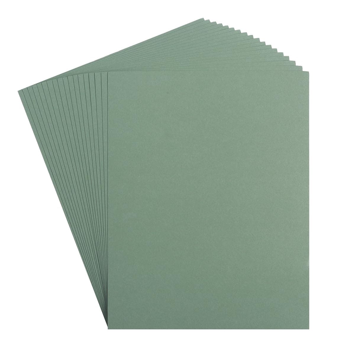 Wishop 20 Sheets Colored Thick Paper Cardstock Blank for DIY Crafts Cards Making, Invitations, Scrapbook Supplies (Sage Green, 8.5 x 11 inches)