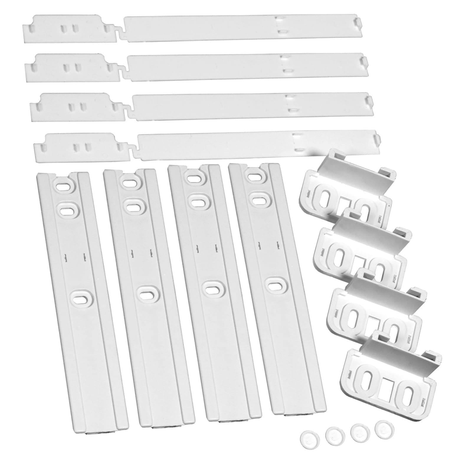 Spares2go Integrated Fridge Door Slide Mounting compatible with Whirlpool 481231019131 Bracket Fixing Kit (pack of 4)
