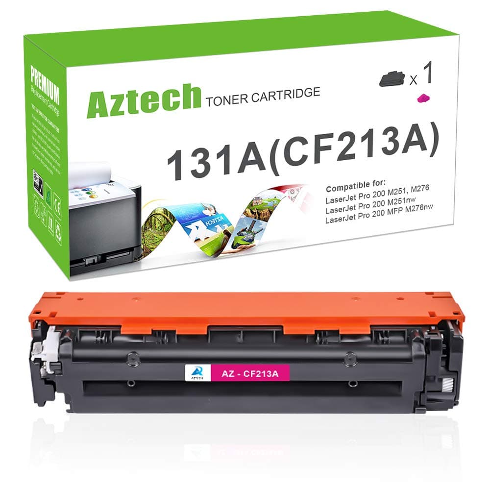 AztechCompatible Toner Cartridge Replacement for HP 131X 131A CF213A for Pro 200 Color M251nw M251n MFP M276nw M276n Printer Ink (Magenta, 1-Pack)