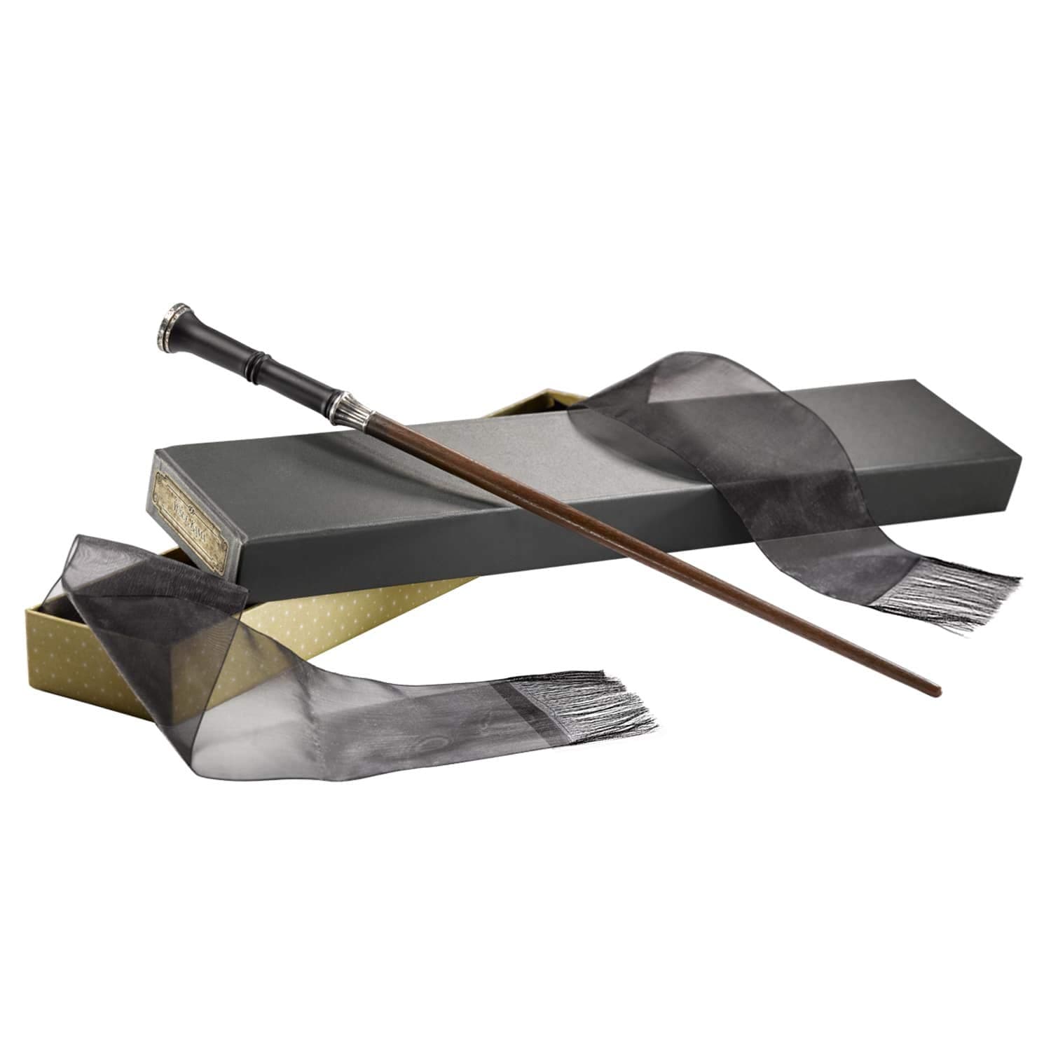 The Noble Collection Fantastic Beasts Yusuf Kama Wand in Collector’s Box - 15in (38.5cm) Wizarding World Wand - Fantastic Beasts Film Set Movie Props Wands Gifts