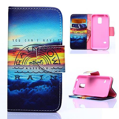 SoCoBuy S5 Mini Case,Samsung S5 Mini Case,Galaxy S5 Mini Case,Leather Flip Credit Card Wallet Protective Case Magnetic Clasp for Samsung Galaxy S5 Mini