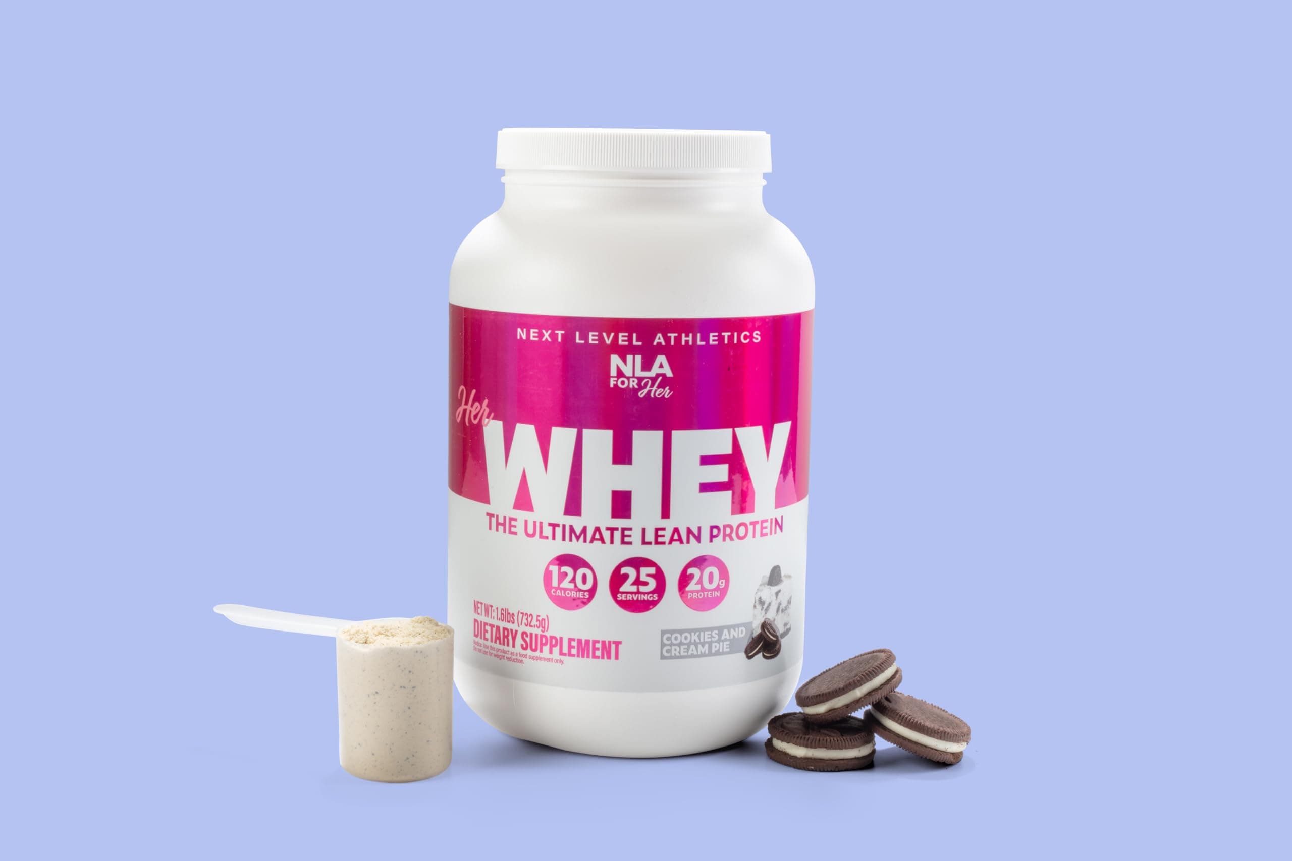 Her Whey Protein Powder for Women | Whey Isolate for Lean Muscle, Recovery & Appetite Support | 20g Protein per Serving | Cookies & Cream Pie Flavor | 1.7 lb Tub | 25 Servings, Low Calorie