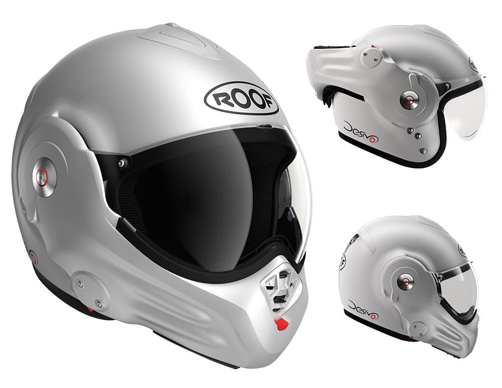 ROOF Helmet Desmo, Matt Silver White, Size XL