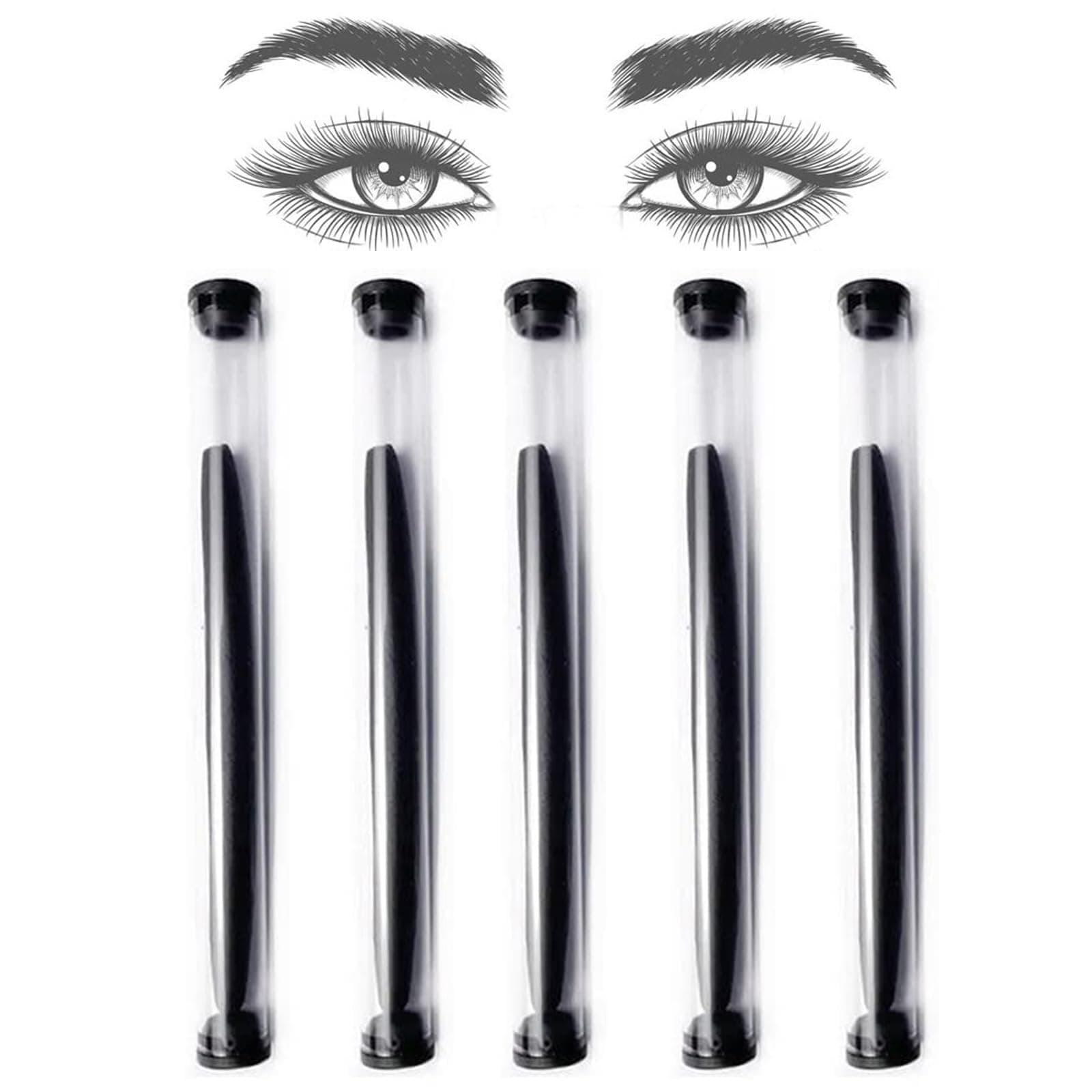 Usma Grass Extract Essence,Usma Grass Care Cilia Growth Nourishing Liquid, Usma Grass Hair Care Liquid,Usma Oil with Usma Grass Stick,Thickening Eyelashes (5pcs Magic Little Black Stick)