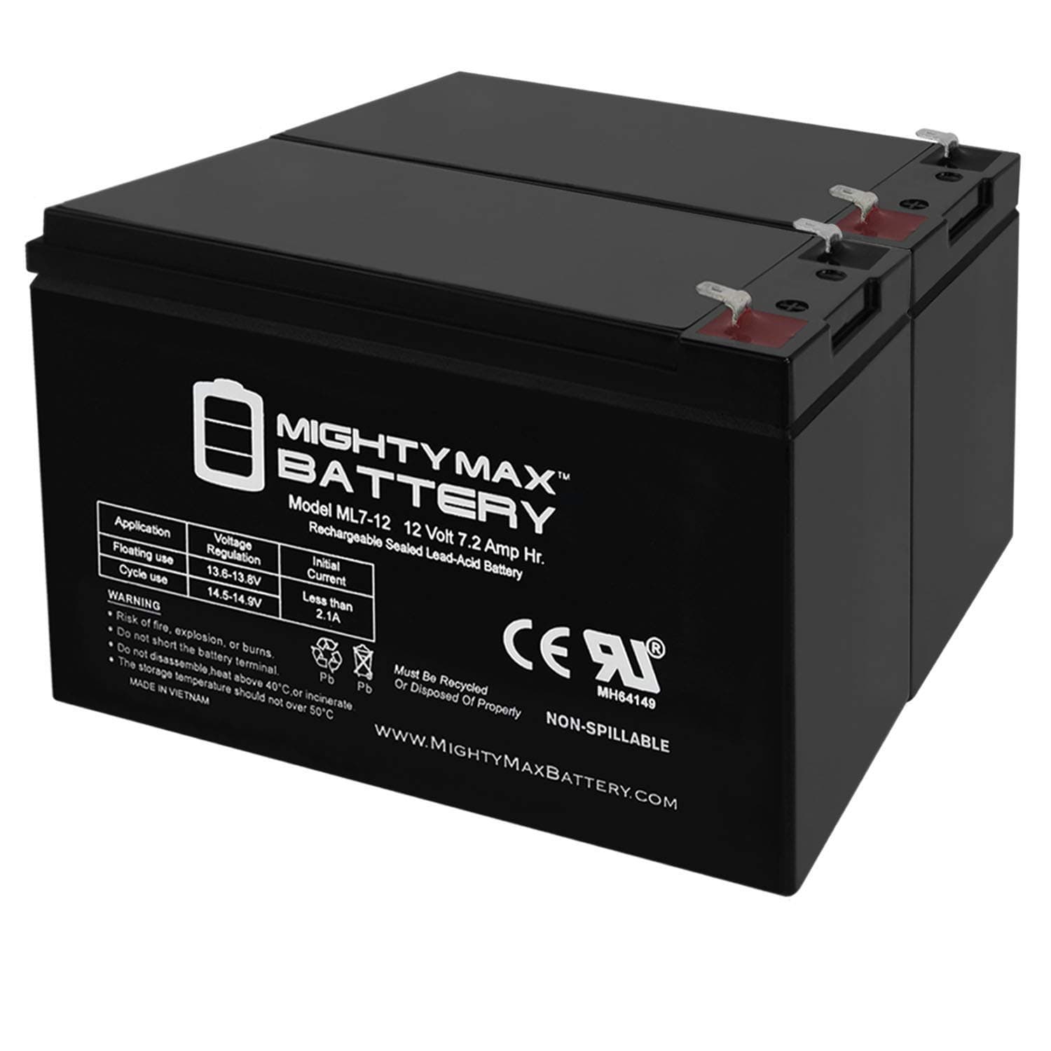 Mighty Max Battery 12v 7000 mAh Compatible Battery for APC Smart-UPS SC 1000VA - 2 Pack