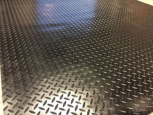 Checker Plate Rubber Garage Flooring Matting | 4ft 9" wide | Choose your own length in 1ft (foot) Lengths | 3mm Thick | A Grade |