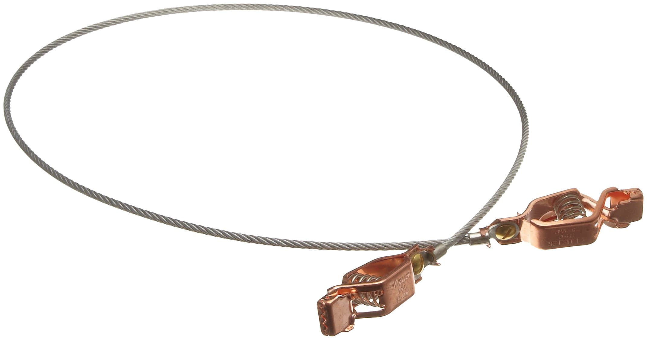 Justrite08500 3' Long Flexible Bonding Wire With Two Clips