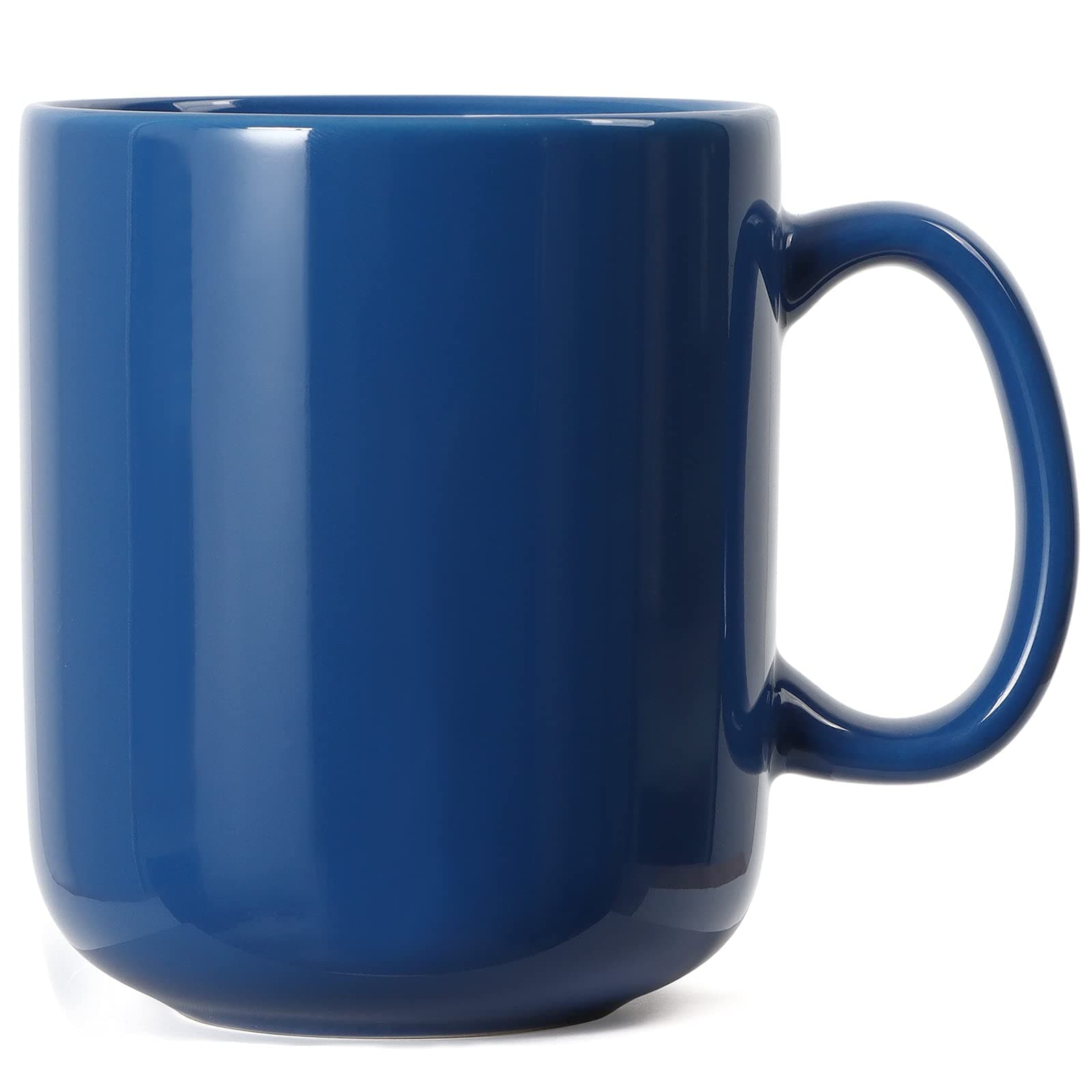 20 OZ Large Coffee Mug, M016 Plain Ceramic Boss Big Tea Cup with Handle for Dad Men, Blue