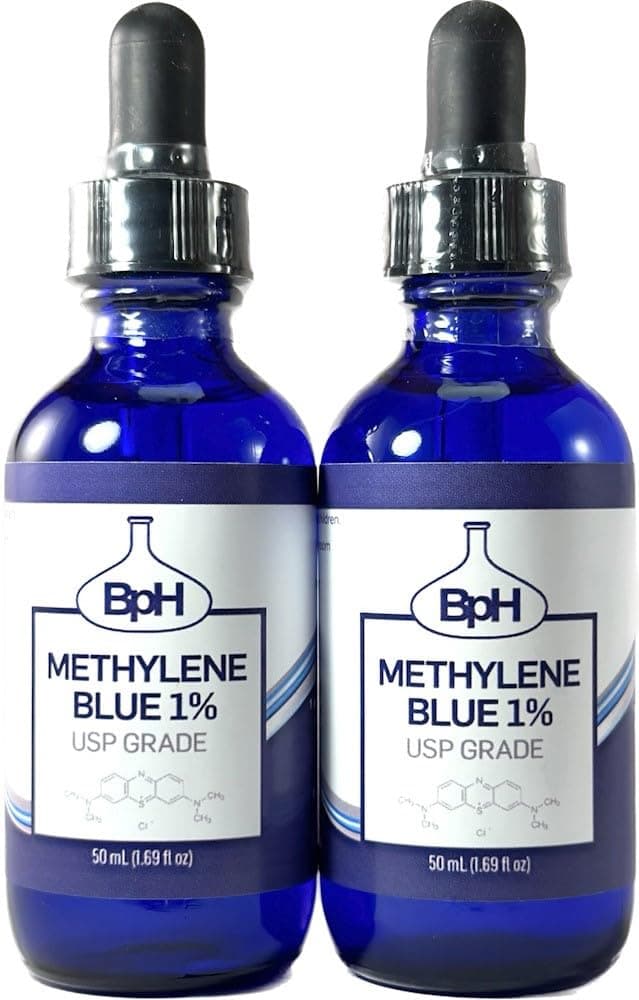 Biopharm Methylene Blue, 1% USP (Pharmaceutical) Grade: 2�50 mL Twin Pack Glass: 3rd Party Tested