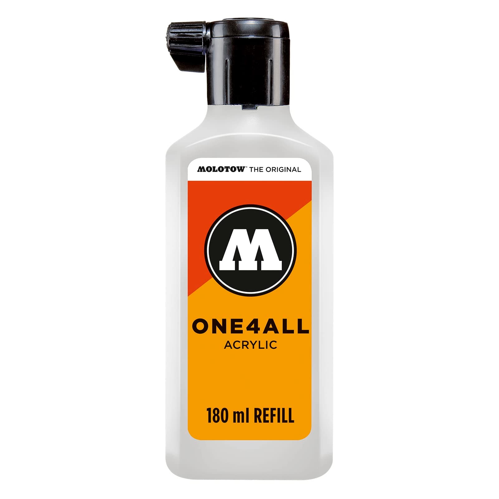 Molotow ONE4ALL Acrylic Paint Refill, For Molotow ONE4ALL Paint Marker, Signal White, 180ml Bottle, 1 Each (692.160)