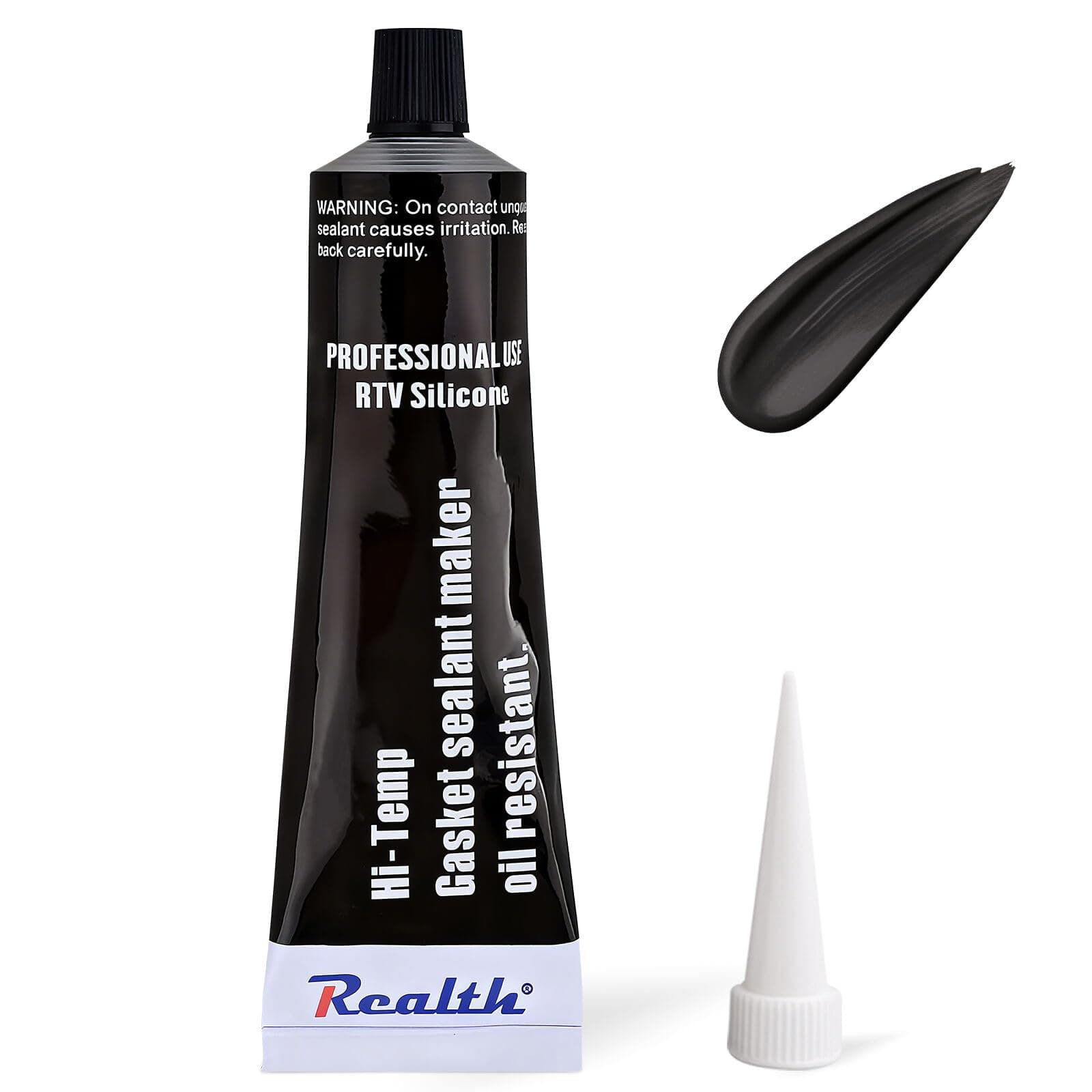 High Temperature Silicone Sealant/Sealing Silicone RTV 3.53 oz (100 g) Ultra Black Oil Resistant High-Strength Sealants for Repair of Car Motorcycle Machines (SG119) Pack of 1 Black