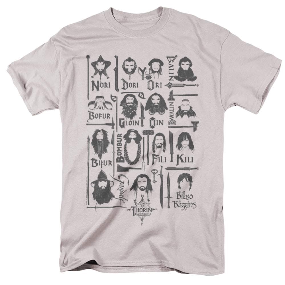 The Hobbit The Company of Thorin Oakenshield Unisex Adult T Shirt for Men and Women