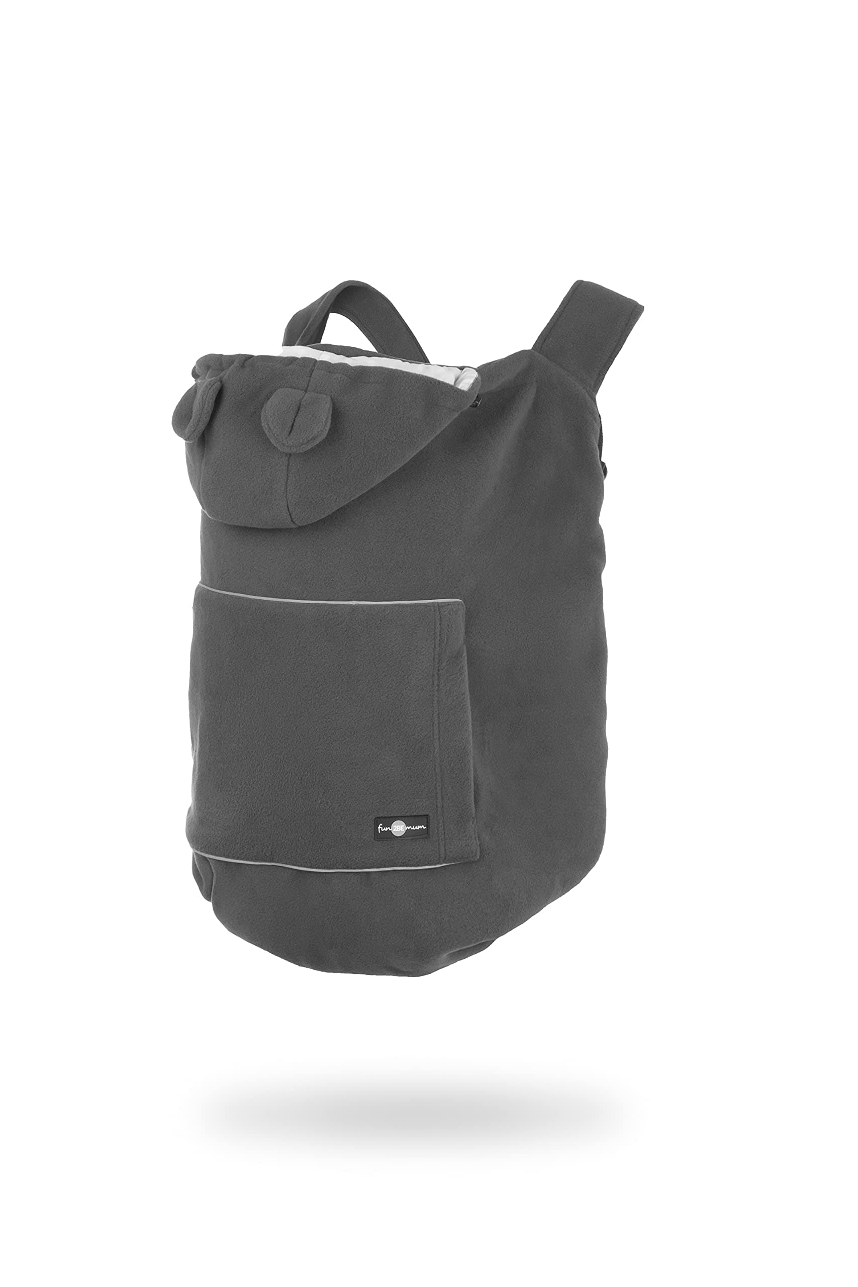 Fun2bemumBabywearing Baby Carrier Cover All Weather Fleece Graphite/White Bear