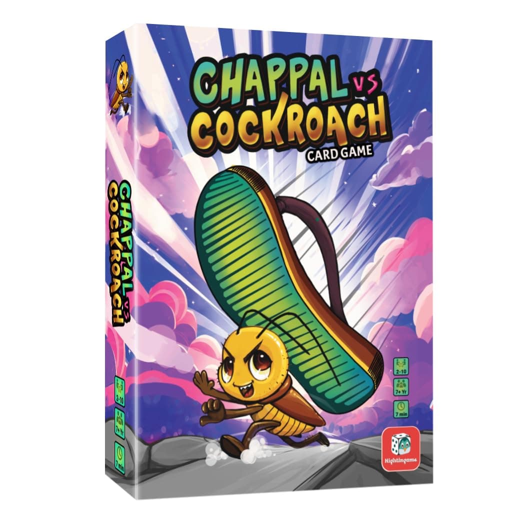 - Chappal vs Cockroach Card Game (2 to 10 Players, Ages 7-99 yrs, 7 Minutes to Play) for Family, College Friends, Birthday, Work Party, Pack of 1