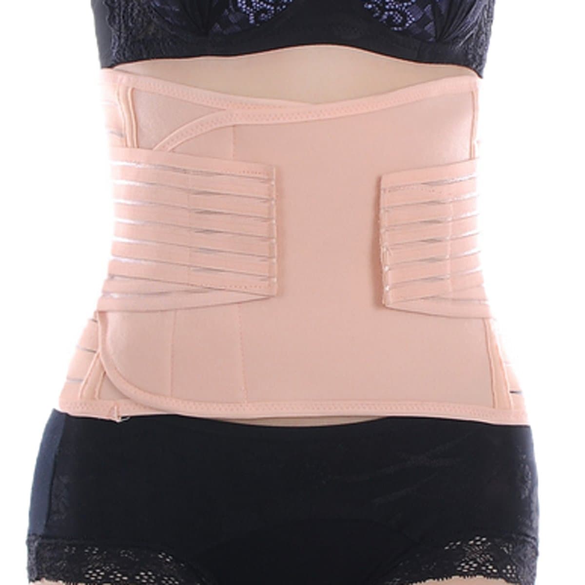 EQMUMBABY Women Elastic Breathable Postnatal Revovery Waist Hips Slim Belt Body Shaping Girdle Belt Asian Size S