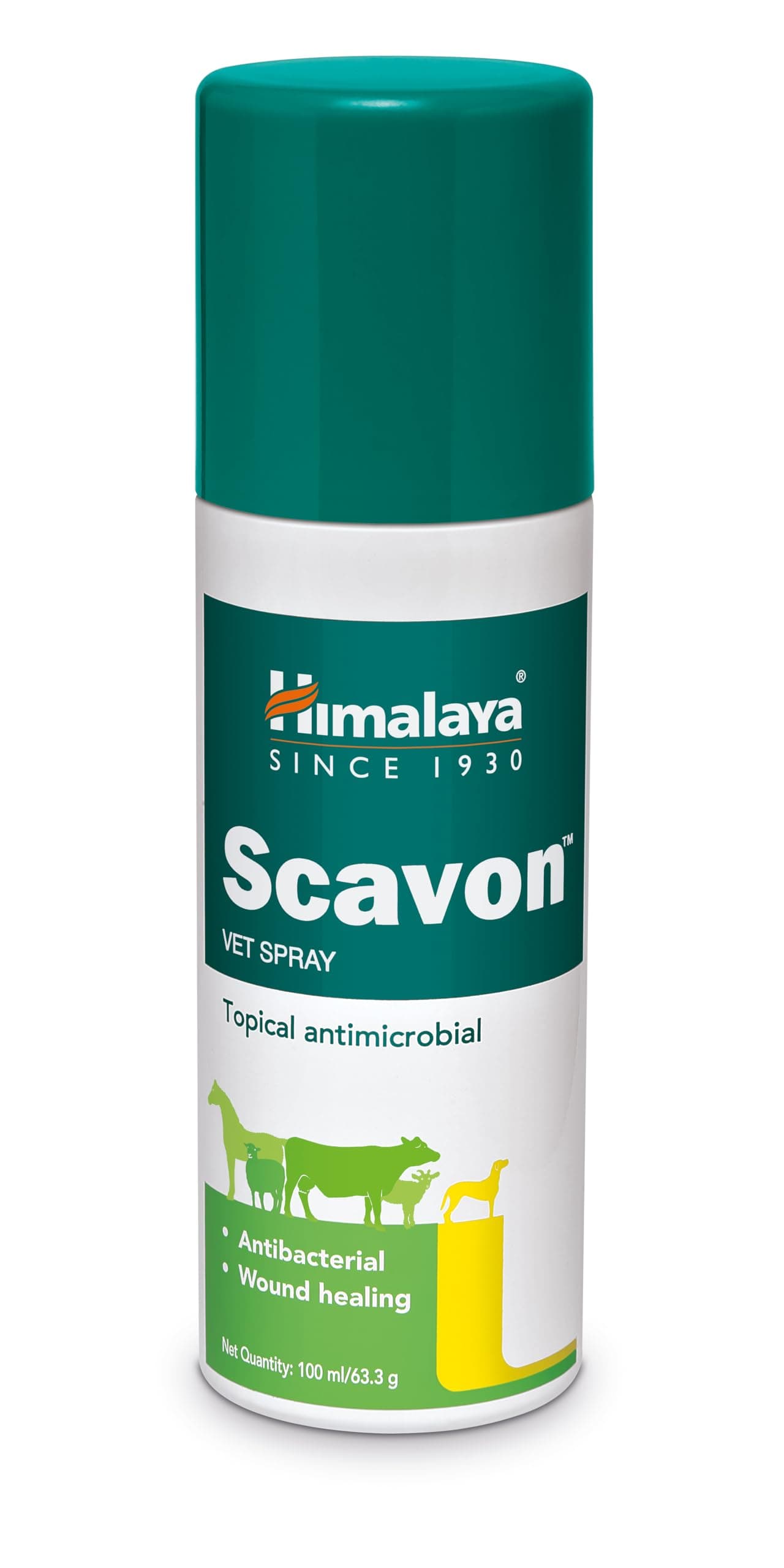 Himalaya Scavon Vet Spray | Antibacterial & Antifungal Formula for Wound Care, Promotes Faster Healing | 100 ml