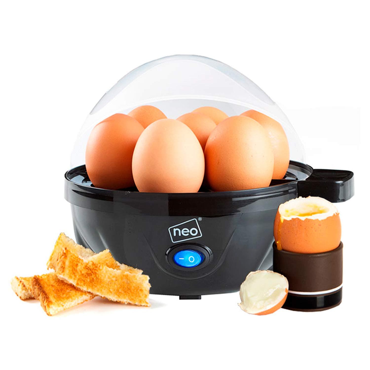 3 in 1 Durable Kitchen Electric Egg Cooker, Boiler, Poacher Poached Boiled & Omelette Maker Machine Steamer with Timer (Clear Egg)