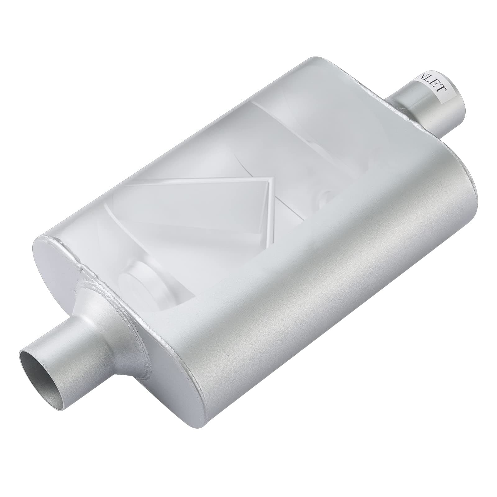 Universal Exhaust Muffler with Aggressive Sound, Anti-corrosive Muffler, Chamber Performance Mufflers for Cars, Trucks (center in | center out, 3" center in | 3" center out | overall 18")