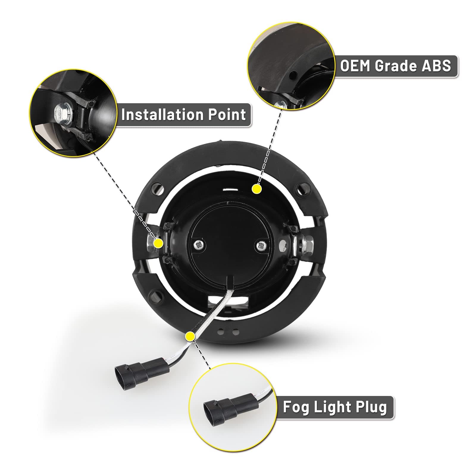 AUTOWIKI Fog Lights Lamps compatible for Dodge Dakota 2005-2009 Durango 2007-2009 Driver Passenger Replacement