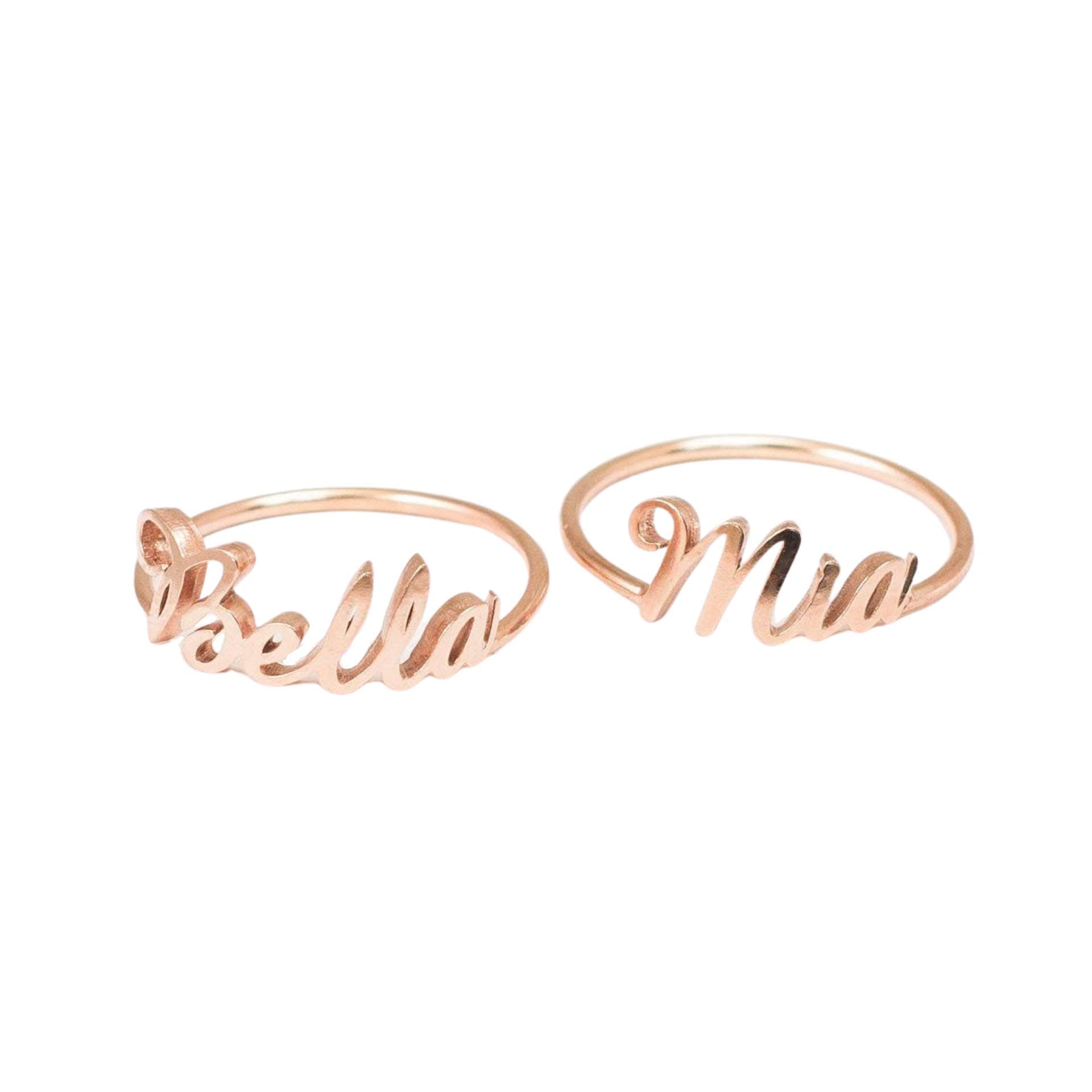 CAITLYNMINIMALIST 18K Gold Sterling Silver Custom Name Personalized Children Names Ring Jewelry Grandma Mom Gift for Her