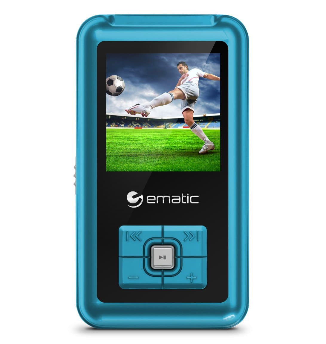 Ematic MP3 Video Player - 8GB, Video, Music, Photos, FM Tuner, Voice Recorder, 1.5" Screen, Blue