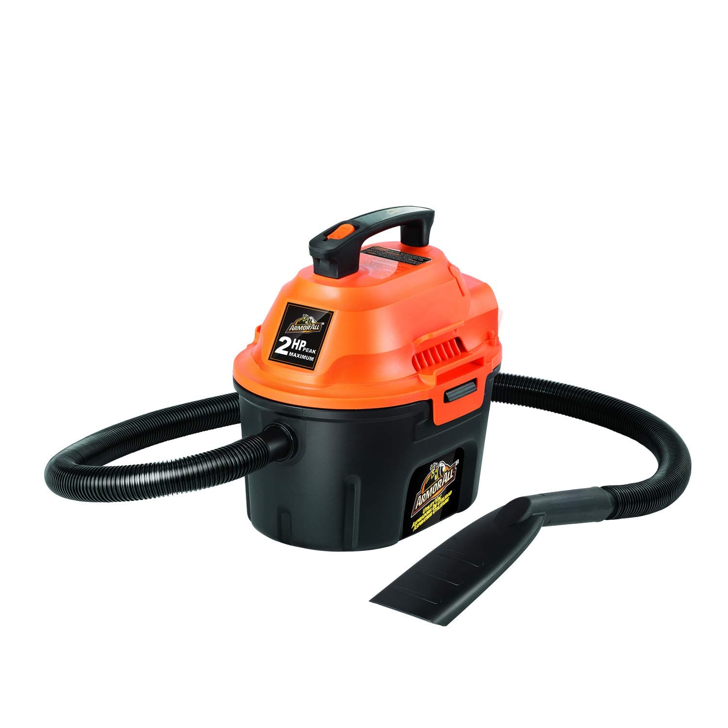 Armor All, AA255, 2.5 Gallon 2 Peak HP Wet/Dry Utility Shop Vacuum, Orange