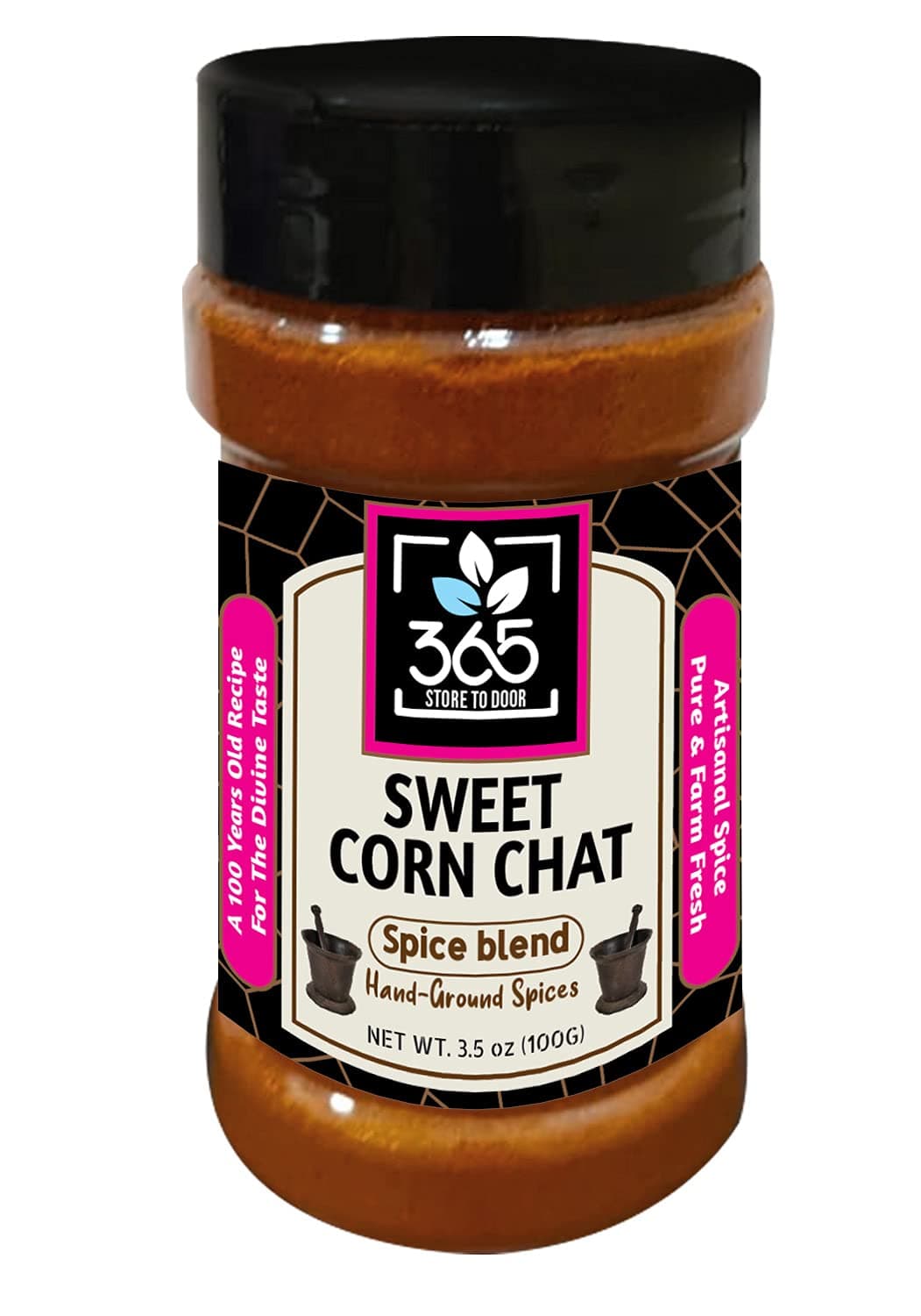 365 STORE TO DOOR Indian Spice – Sweet Corn Chat Masala, 100 gm. | Homemade Powdered | for Healthy Cooking | Ready to use | All Seasonings Spices | Pure & Hygiene | Spice Mix – Pack of 1