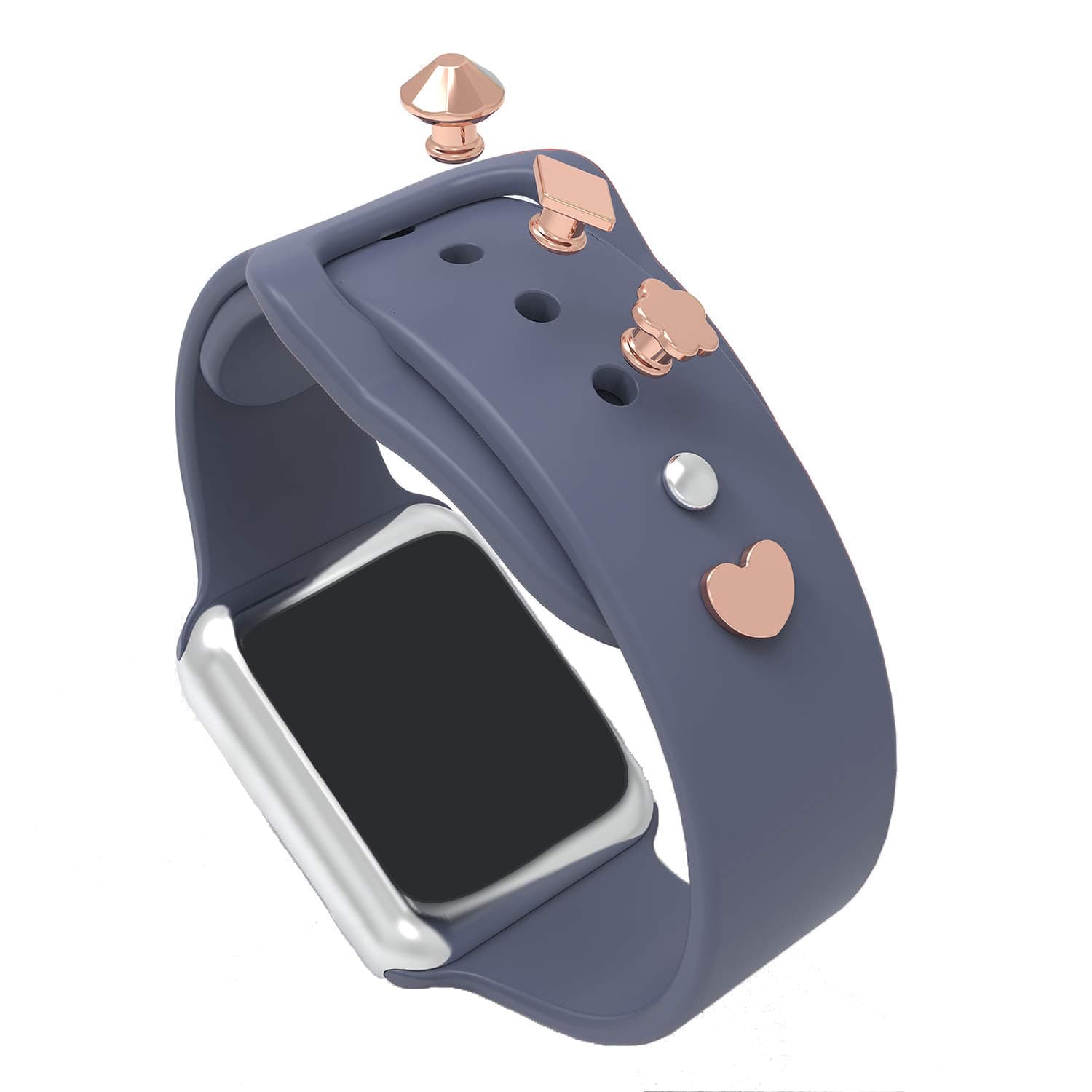 Metal Decorative Ring Loops Smart Watch Band Charms Accessories Compatible for Watch Series 7 6 5 4 3 42mm 40mm 44mm (Not Band Or Watch)