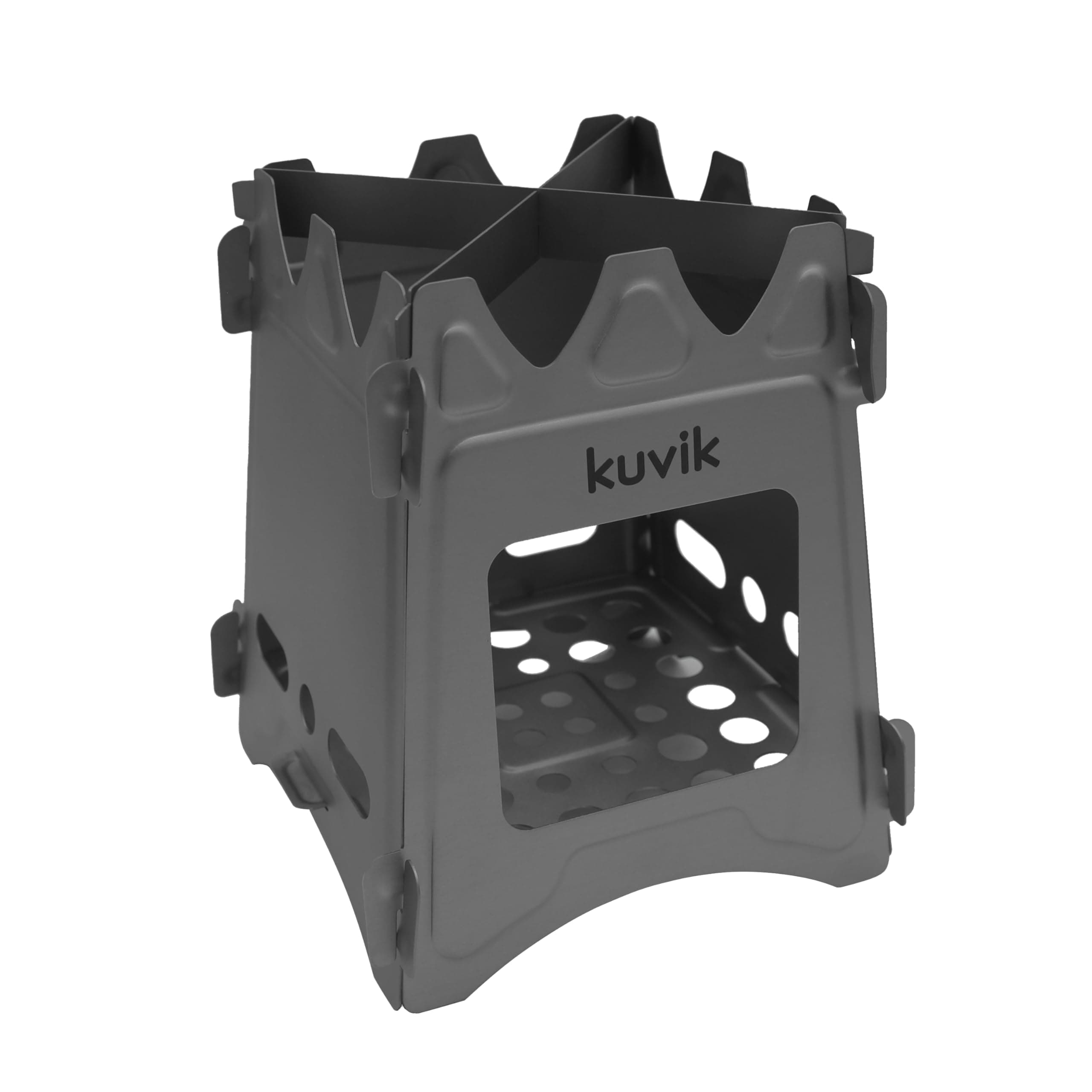Kuvik Titanium Wood Stove - Ultralight Compact Stove for Backpacking, Camping and Survival