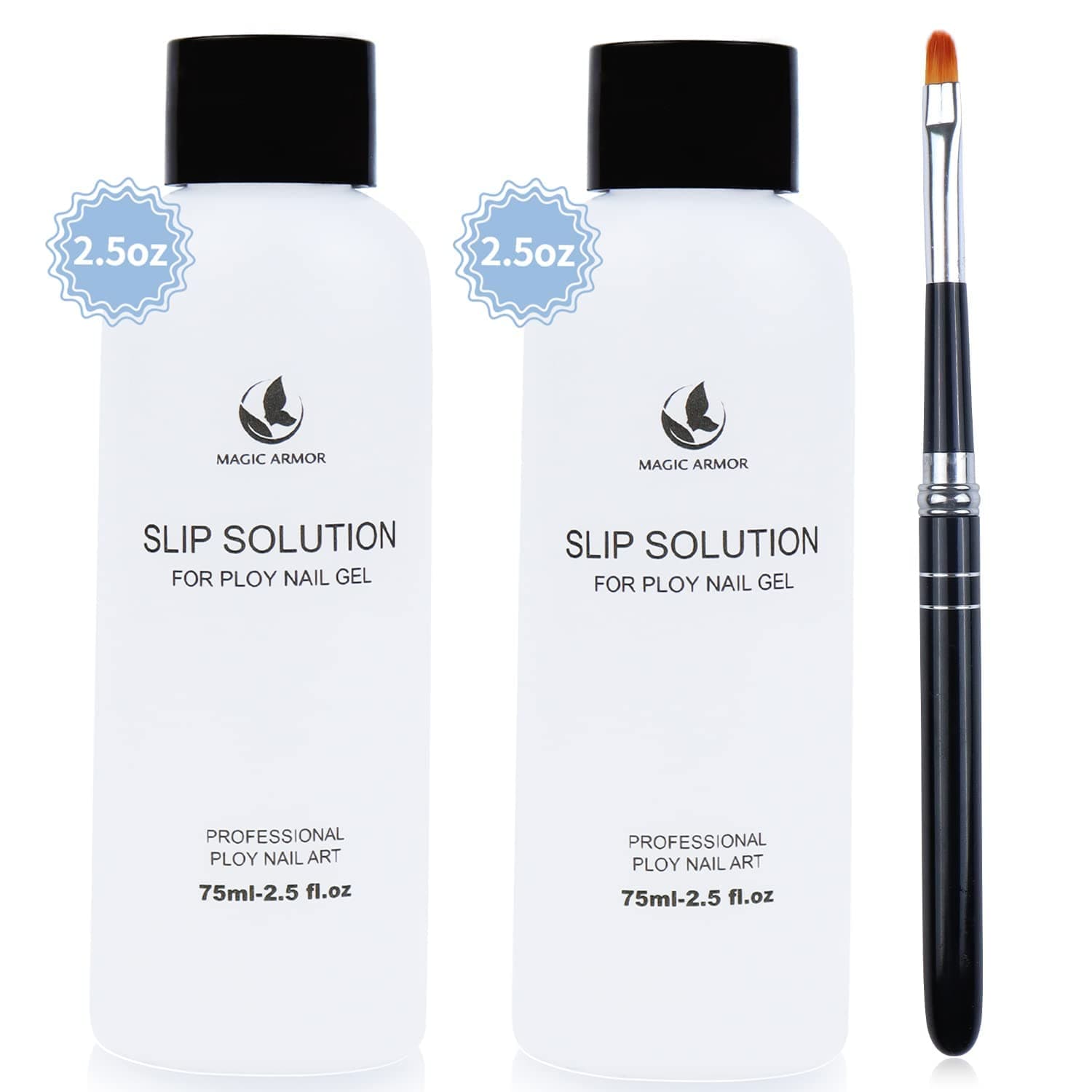 Poly Ge Slip Solution 150Ml Kit Nail Extension Liquid Anti-Stick Gel Solutions For With Art Brush Starter (Slip Solution-150Ml)