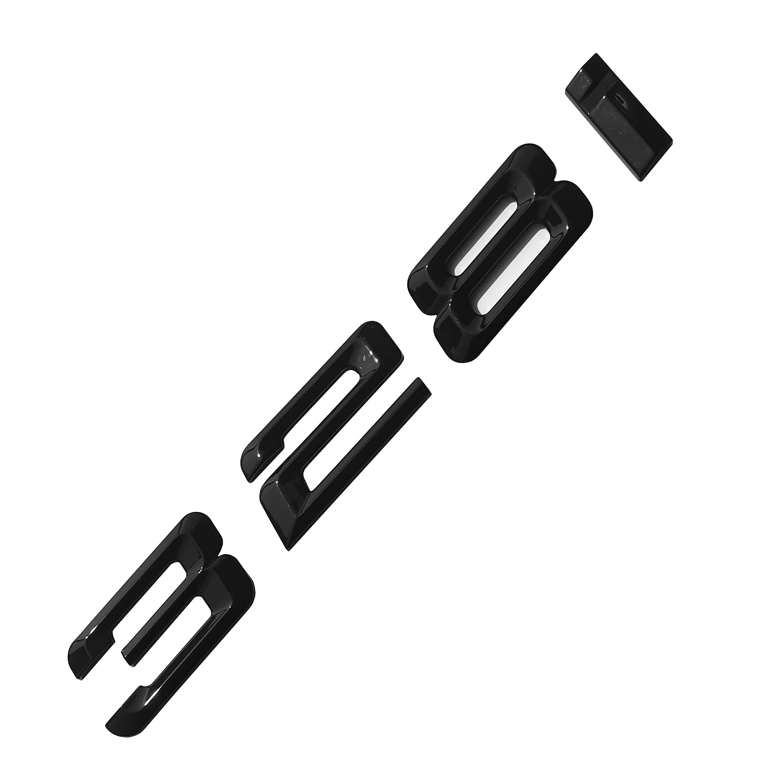 328i Emblem Gloss Black Genuine OEM Size Replacement for BMW Trunk Lid Rear Emblem Badge Nameplate Label Decal Number Letters(Bright Black, 328i)