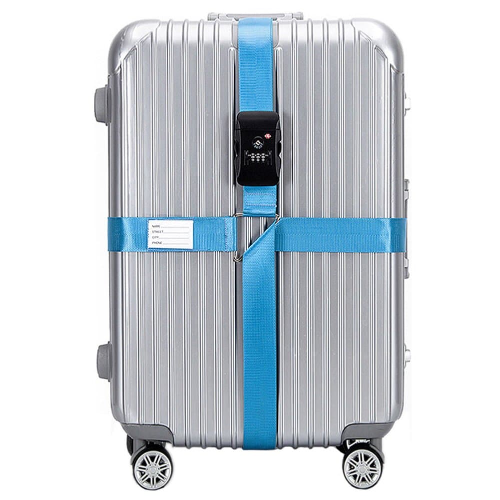 TSA Lock Nylon Luggage Strap, MythGeek Adjustable Heavy Duty Cross Travel Suitcase Luggage Belt Strap, for 18-30 Inch Luggage